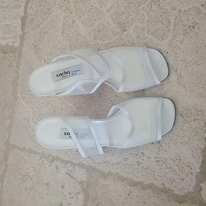 Sacha White Mesh Shoes